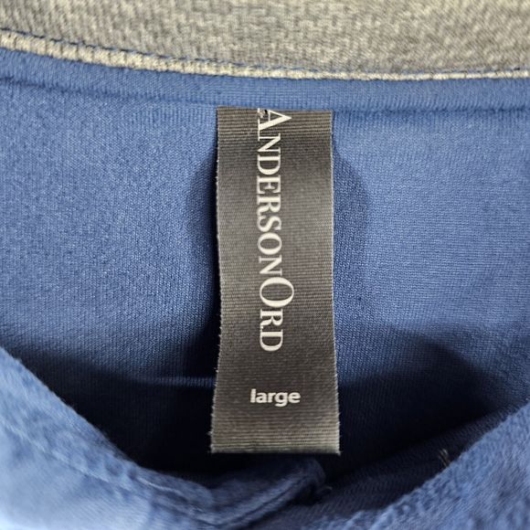 Anderson‎ Ord Arcadia Bluffs Golf Mens Large Performance Polo Shirt Blue - Picture 3 of 8